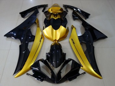 2008-2016 Gold Glossy Black Yamaha YZF R6 Motorcycle Fairings Canada