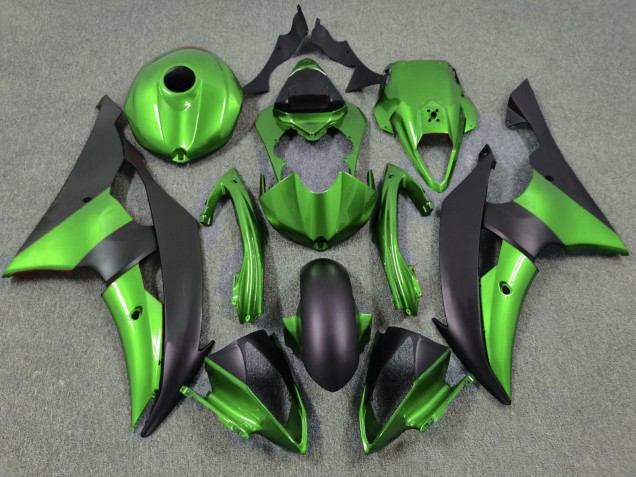 2008-2016 Green Matte Black Yamaha YZF R6 Motorcycle Fairings Canada
