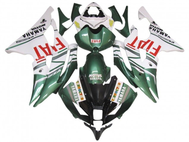 2008-2016 White Green Red Fiat Yamaha YZF R6 Motorcycle Fairings Canada