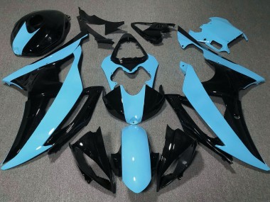 2008-2016 Light Blue Glossy Black Yamaha YZF R6 Motorcycle Fairings Canada
