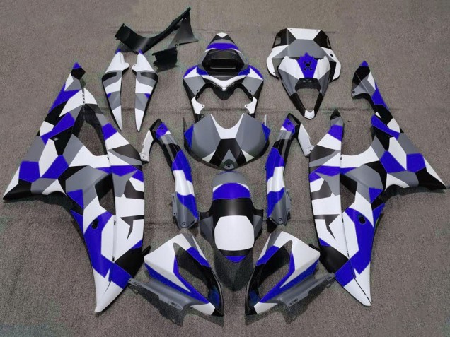 2008-2016 White Blue Grey Black Camouflage Yamaha YZF R6 Motorcycle Fairings Canada
