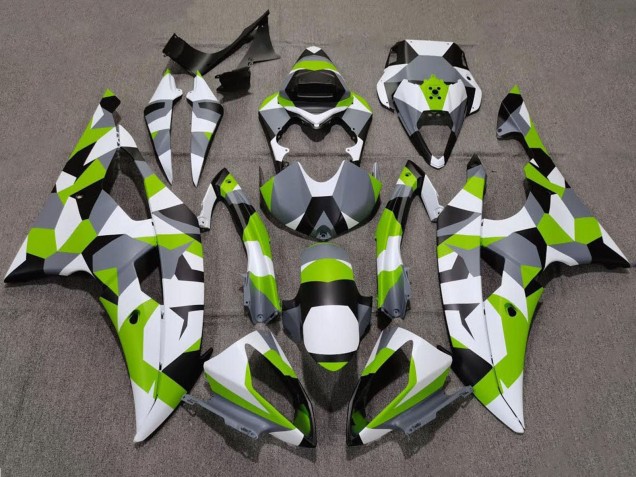 2008-2016 White Green Grey Black Camouflage Yamaha YZF R6 Motorcycle Fairings Canada