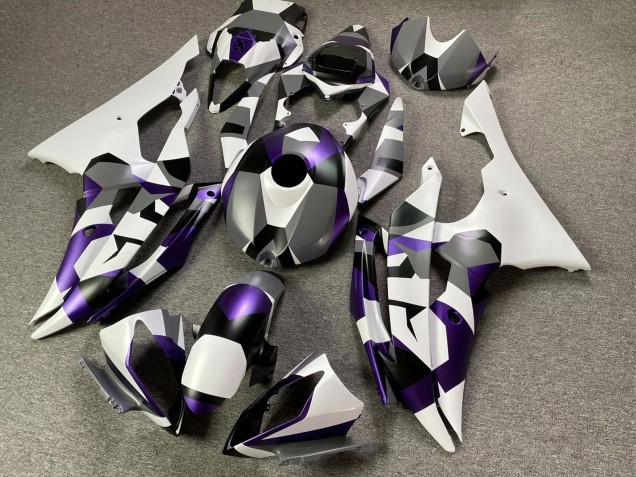 2008-2016 White Purple Grey Black Camouflage Yamaha YZF R6 Motorcycle Fairings Canada