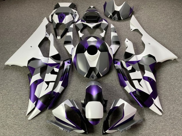 2008-2016 White Purple Grey Black Camouflage Yamaha YZF R6 Motorcycle Fairings Canada