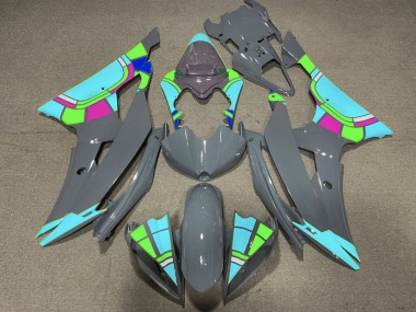 2008-2016 Nardo Grey Turquoise Blue Color Wheel Yamaha YZF R6 Motorcycle Fairings Canada