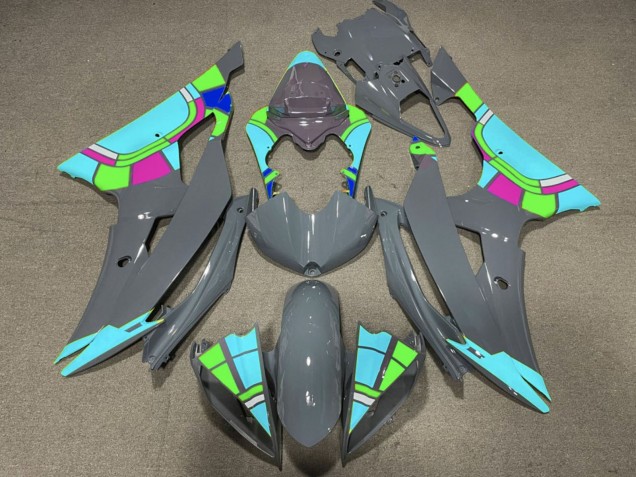 2008-2016 Nardo Grey Turquoise Blue Color Wheel Yamaha YZF R6 Motorcycle Fairings Canada