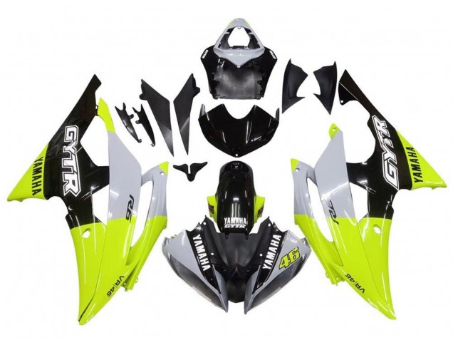 2008-2016 White Green Glossy Black GYTR Yamaha YZF R6 Motorcycle Fairings Canada