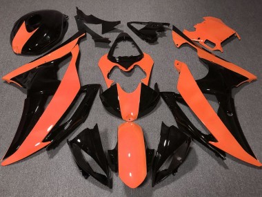 2008-2016 Orange Glossy Black Yamaha YZF R6 Motorcycle Fairings Canada
