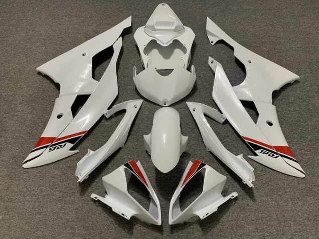 2008-2016 Pearl White Red Yamaha YZF R6 Motorcycle Fairings Kits Canada