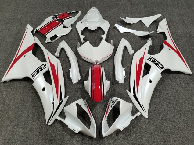2008-2016 Pearl White Red Yamaha YZF R6 Bike Fairings Canada