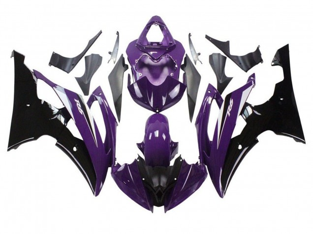 2008-2016 Purple Glossy Black Yamaha YZF R6 Motorcycle Fairings Canada