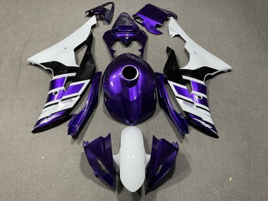 2008-2016 White Purple Black Stripe Yamaha YZF R6 Motorcycle Fairings Canada