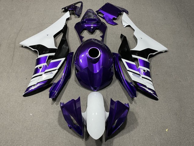 2008-2016 White Purple Black Stripe Yamaha YZF R6 Motorcycle Fairings Canada