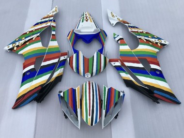 2008-2016 White Blue Green Yellow Red Rainbow Stripe Yamaha YZF R6 Motorcycle Fairings Canada