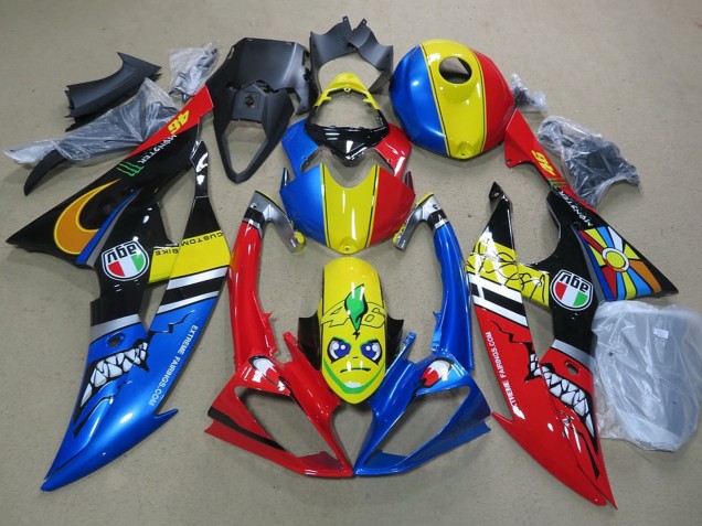 2008-2016 Blue Yellow Red Black Shark Yamaha YZF R6 Motorcycle Fairings Canada