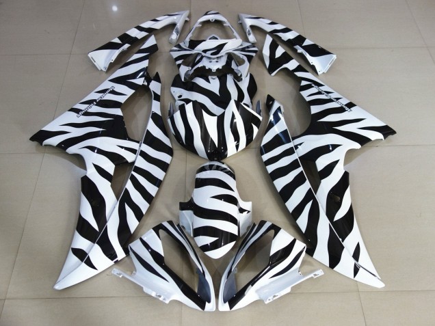 2008-2016 White Black Zebra Yamaha YZF R6 Motorcycle Fairings Canada