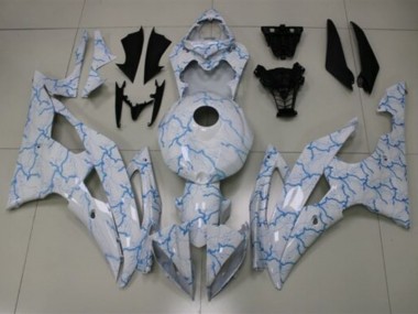 2008-2016 White Light Blue Lightning Yamaha YZF R6 Motorcycle Fairings Canada
