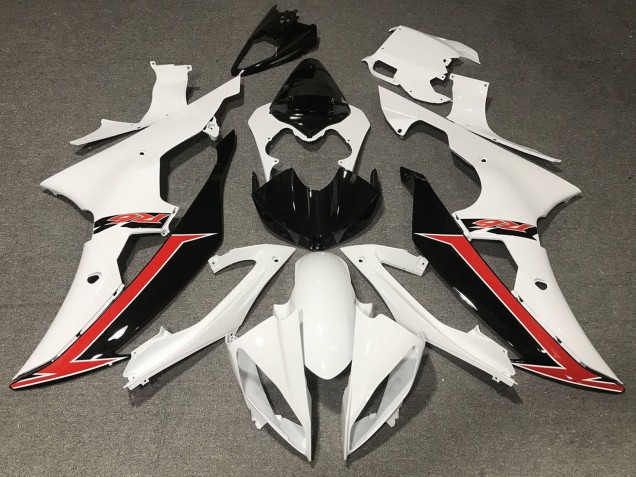 2008-2016 White Red Glossy Black Yamaha YZF R6 Motorcycle Fairing Canada