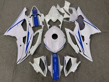 2008-2016 White Blue Yamaha YZF R6 Motorcycle Fairing Kits Canada