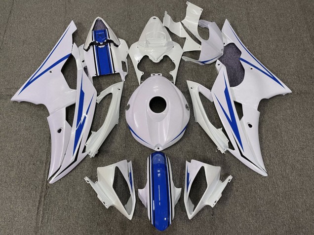 2008-2016 White Blue Yamaha YZF R6 Motorcycle Fairing Kits Canada