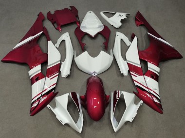 2008-2016 White Candy Red Yamaha YZF R6 Motorcycle Fairings Canada