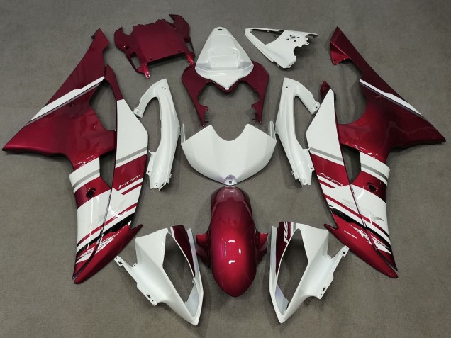 2008-2016 White Candy Red Yamaha YZF R6 Motorcycle Fairings Canada