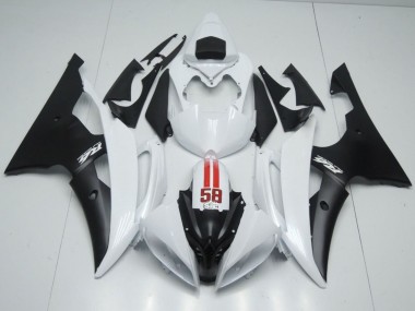 2008-2016 White Red Matte Black 58 Yamaha YZF R6 Motorcycle Fairings Canada