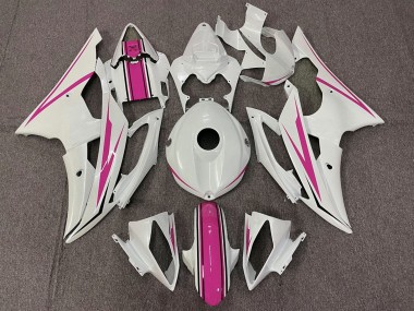 2008-2016 White Pink Yamaha YZF R6 Motorcycle Fairings Canada