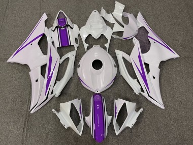 2008-2016 White Purple Yamaha YZF R6 Motorcycle Fairings Canada