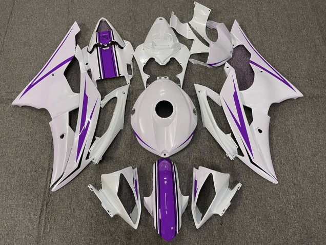 2008-2016 White Purple Yamaha YZF R6 Motorcycle Fairings Canada