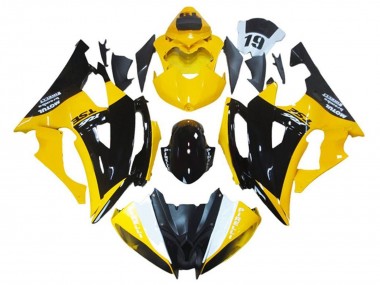 2008-2016 Yellow Glossy Black Yamaha YZF R6 Motorcycle Fairing Canada
