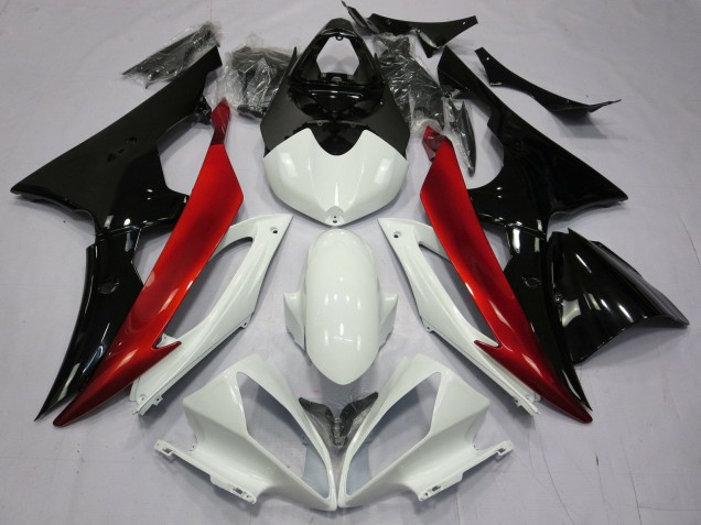 2008-2016 White Red Glossy Black Yamaha YZF R6 Motorcycle Fairings Canada