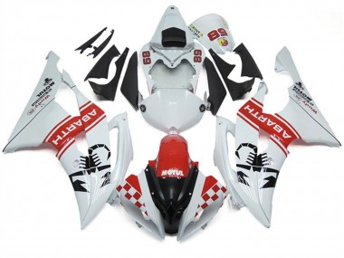 2008-2016 White Red Black Motul Michelin Abarth 89 Yamaha YZF R6 Motorcycle Fairings Canada