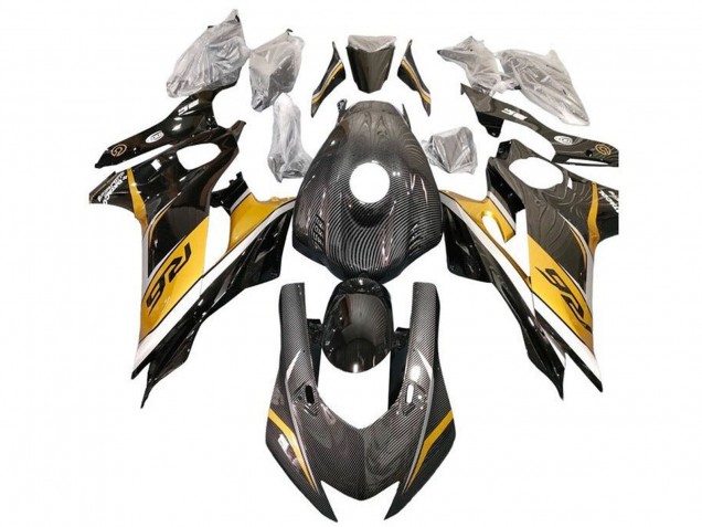 2017-2023 Gold White Black Faux Carbon Fiber Yamaha YZF R6 Motorcycle Fairings Canada