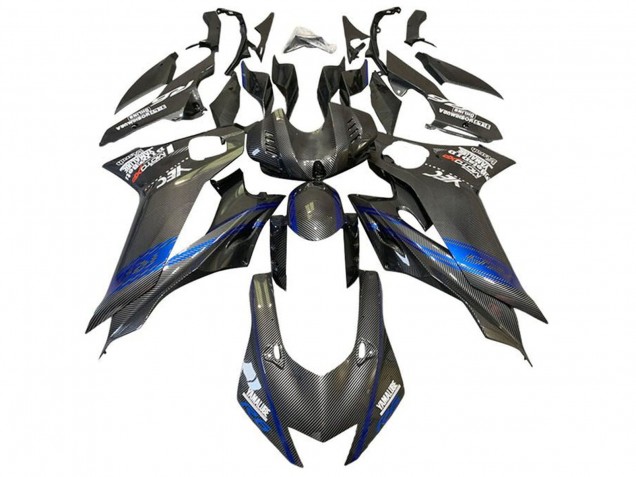 2017-2023 Blue Black Faux Carbon Fiber Yamaha YZF R6 Motorcycle Fairings Canada