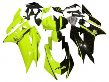 2017-2023 Neon Yellow Gloss Black Split Yamaha YZF R6 Motorcycle Fairings Canada