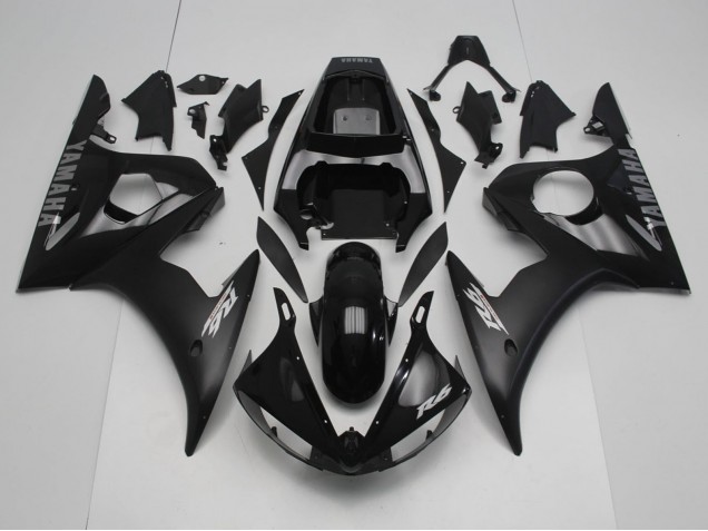 2005 Glossy Black Matte Black Silver Yamaha YZF R6 Motorcycle Fairings Canada