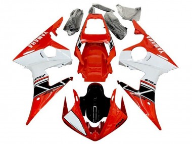 2003-2004 Red White Glossy Black Stripe Yamaha YZF R6 Motorcycle Fairings Canada