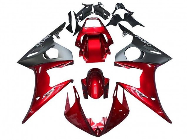 2003-2004 Red Matte Black Yamaha YZF R6 Motorcycle Fairings Canada