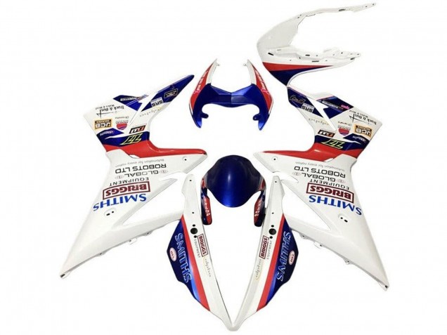 2013-2016 White Red Blue Smiths Triumph Daytona 675 Triple Motorcycle Fairings Canada