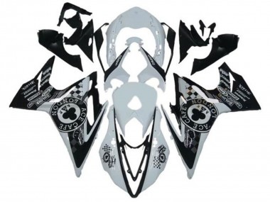 2013-2016 White Glossy Black Cafe London Triumph Daytona 675 Triple Motorcycle Fairings Canada