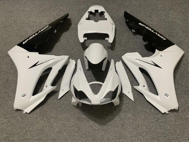 2006-2008 White Glossy Black Triumph Daytona 675 Triple Motorcycle Fairing Canada