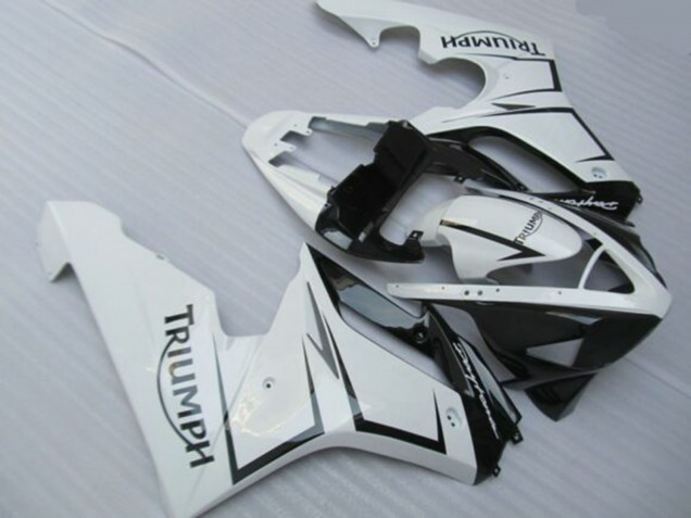 2006-2008 White Glossy Black Triumph Daytona 675 Triple Motorcycle Fairings Canada