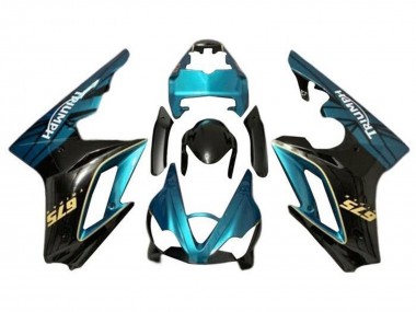 2009-2012 Teal Blue Glossy Black Triumph Daytona 675 Triple Motorcycle Fairing Canada