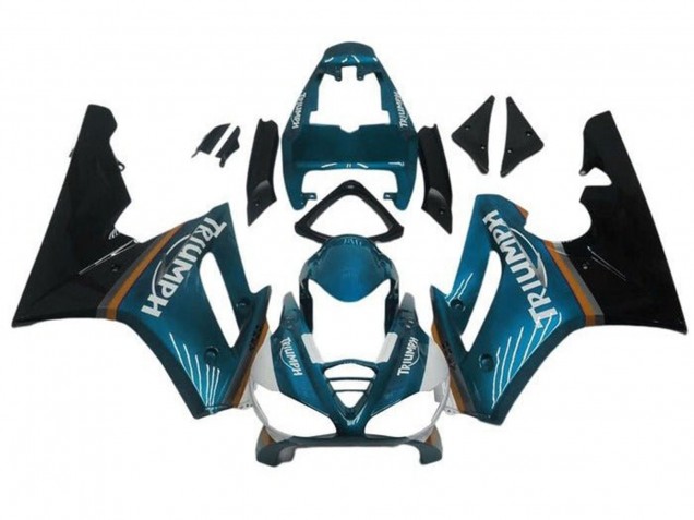 2009-2012 Teal Blue Glossy Black Triumph Daytona 675 Triple Motorcycle Fairings Canada