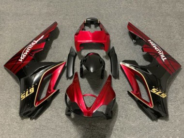 2009-2012 Red Gold Glossy Black Triumph Daytona 675 Triple Motorcycle Fairings Canada