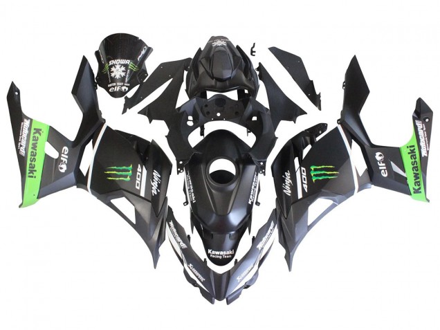 2018-2024 Matte Black Green Monster Showr Snow Kawasaki EX400 Motorcycle Fairings Canada