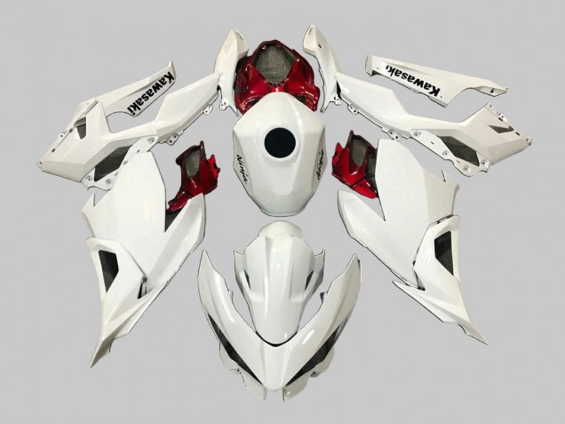 2018-2024 White Red Black Kawasaki EX400 Motorcycle Fairings Canada