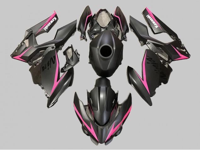 2018-2024 Matte Black Pink Kawasaki EX400 Motorcycle Fairings Canada