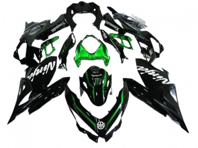 2018-2024 Glossy Black Green Monster Kawasaki EX400 Motorcycle Fairings Canada